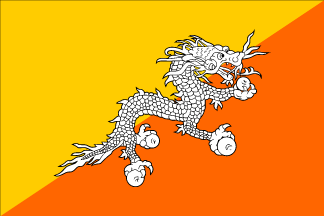 Drapeau national, Bhutan