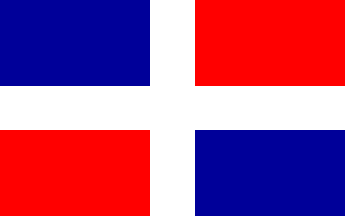 Drapeau national, République Dominicane